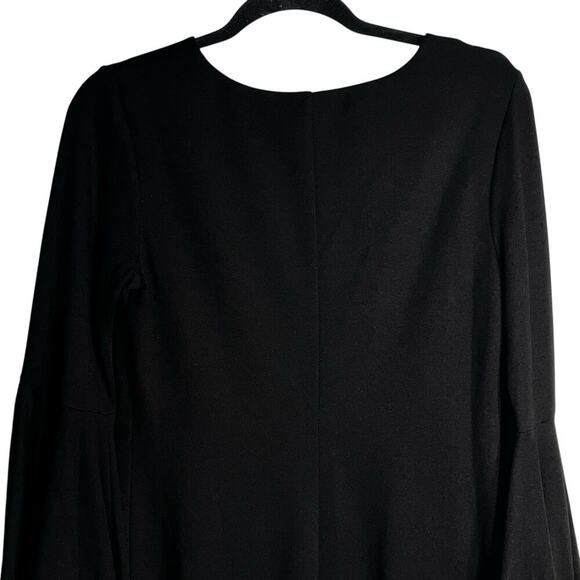 Bailey 44 Avalanche Bell Sleeve Black Ponte Mini Sheath Dress Medium - Picture 5 of 10
